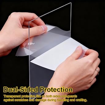 Acrylic Sheet Clear 10x15cm 29.7x21cm 15Pcs Perspex Sheet 1mm Transparent Plexiglass Plastic Panels for Picture Frame Glass Replacement, Painting, DIY Crafts, Display Projects, Easy to Cut