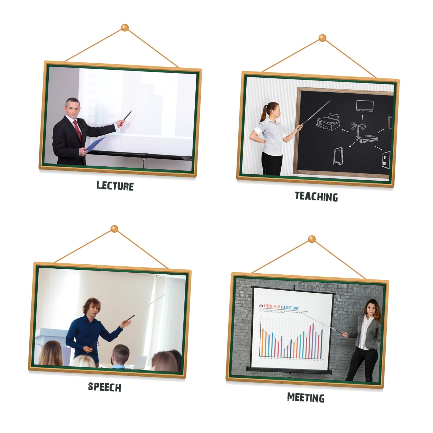 Alipis for Teachers Stick clicker Finger Hand Foldable whiteboard Teaching for Classroom Office Extend Handheld