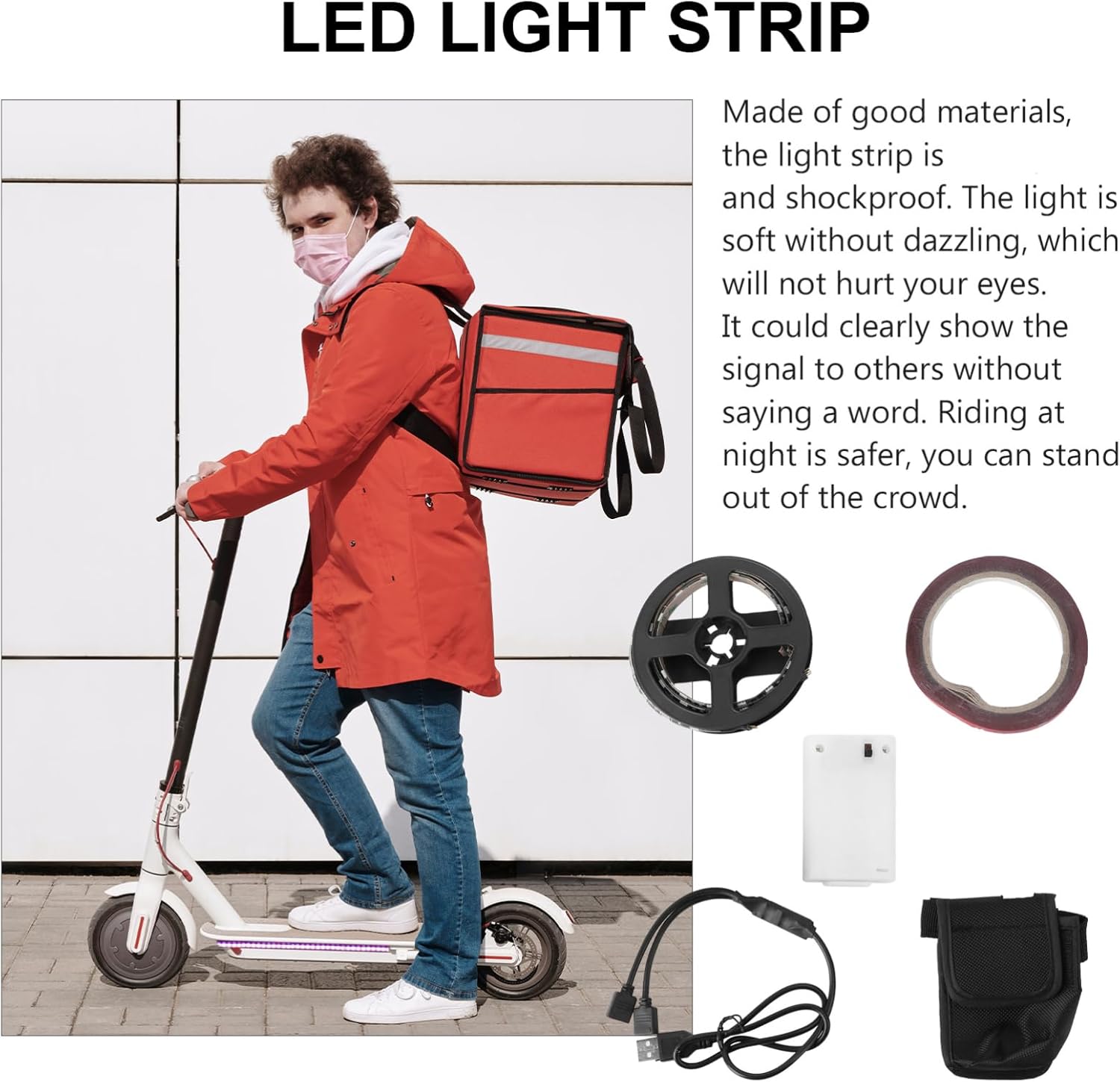 Scooter Parts Scooters Scooter Parts Scooter Lamp Strip Scooter Light Strip Scooter Fittings Light Strip