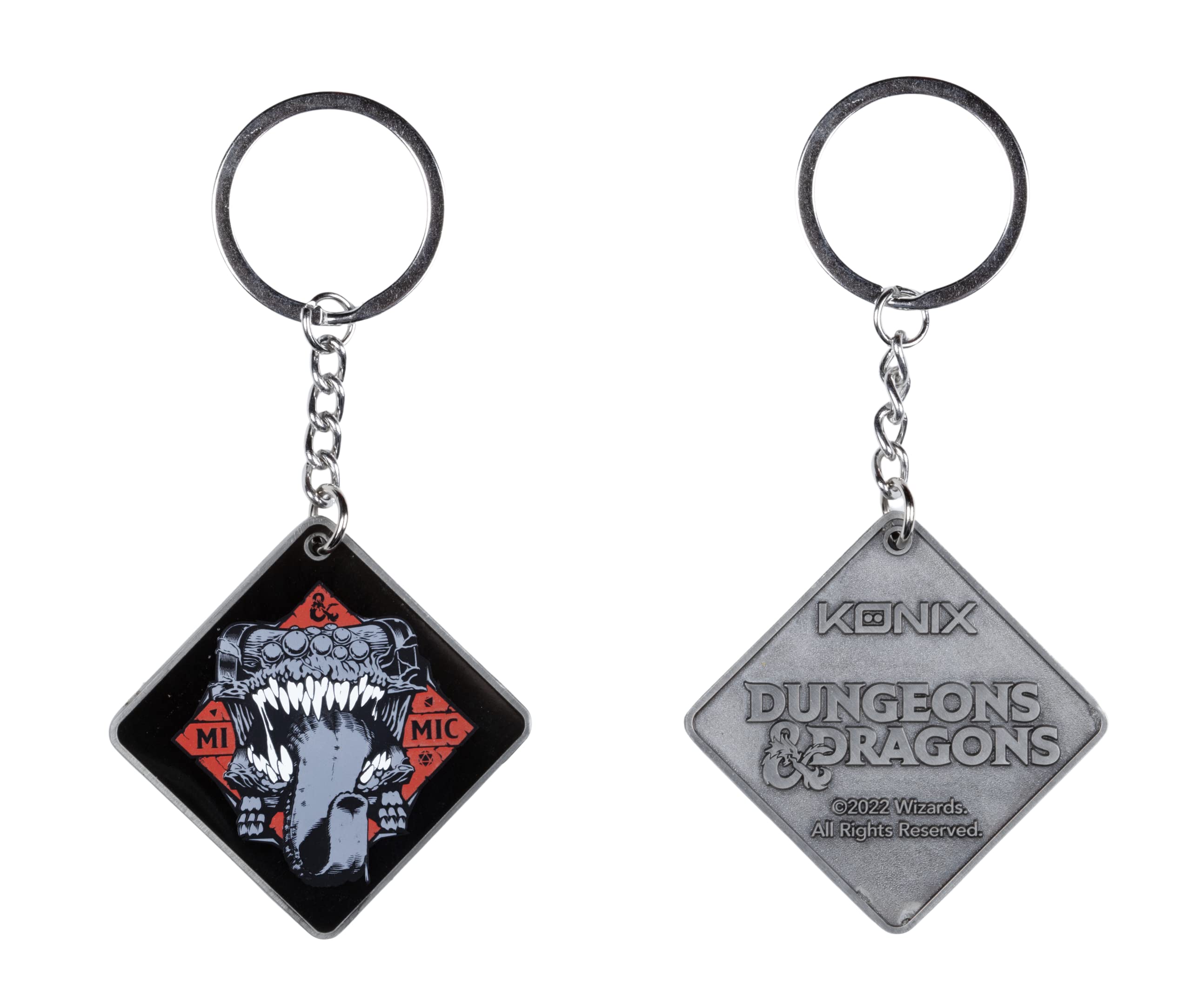 Konix Dungeons & Dragons Mimic Keyring - Black and Red