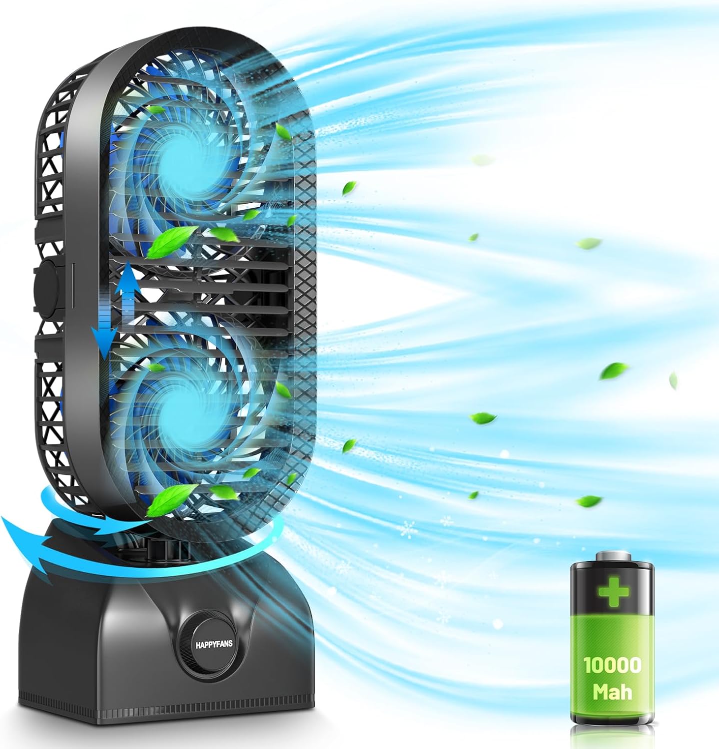 Tower Fan Oscillating Fan, 11'' Portable Small Desk Fan