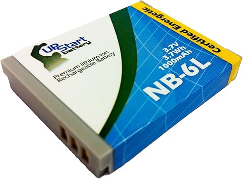 Batería de repuesto para cámara digital Canon NB-6L (1000mAh 3.7V iones de litio) - Compatible con Canon NB-6L D20 D10 PowerShot SX510 HS S120 SX280