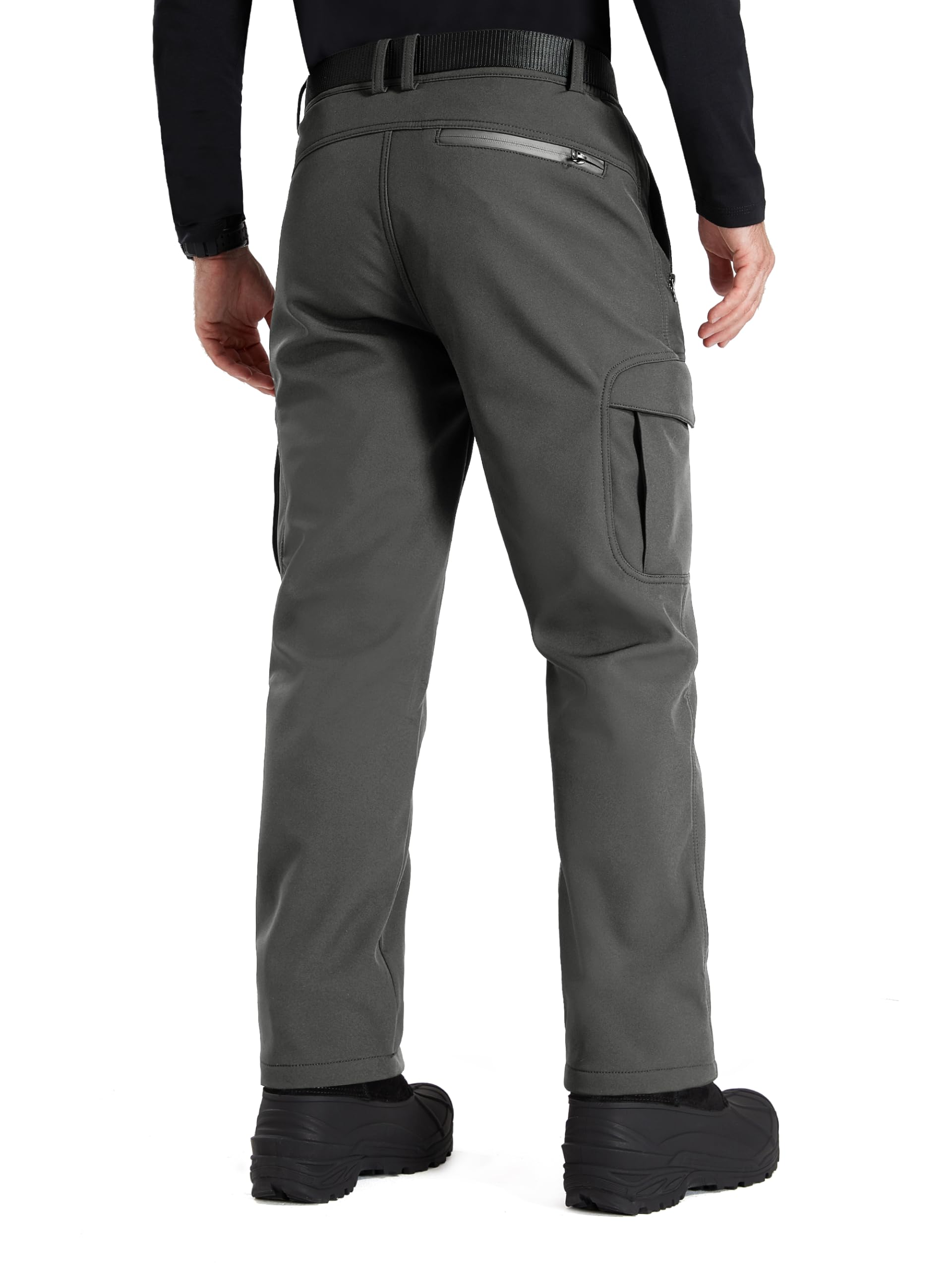 FREE SOLDIER Pantaloni da Lavoro Uomo Pantaloni Sci Termici Pantaloni Trekking Impermeabile Invernali Pantaloni da Caccia Militari Tattici Pantaloni da Neve Softshell Foderati in Pile