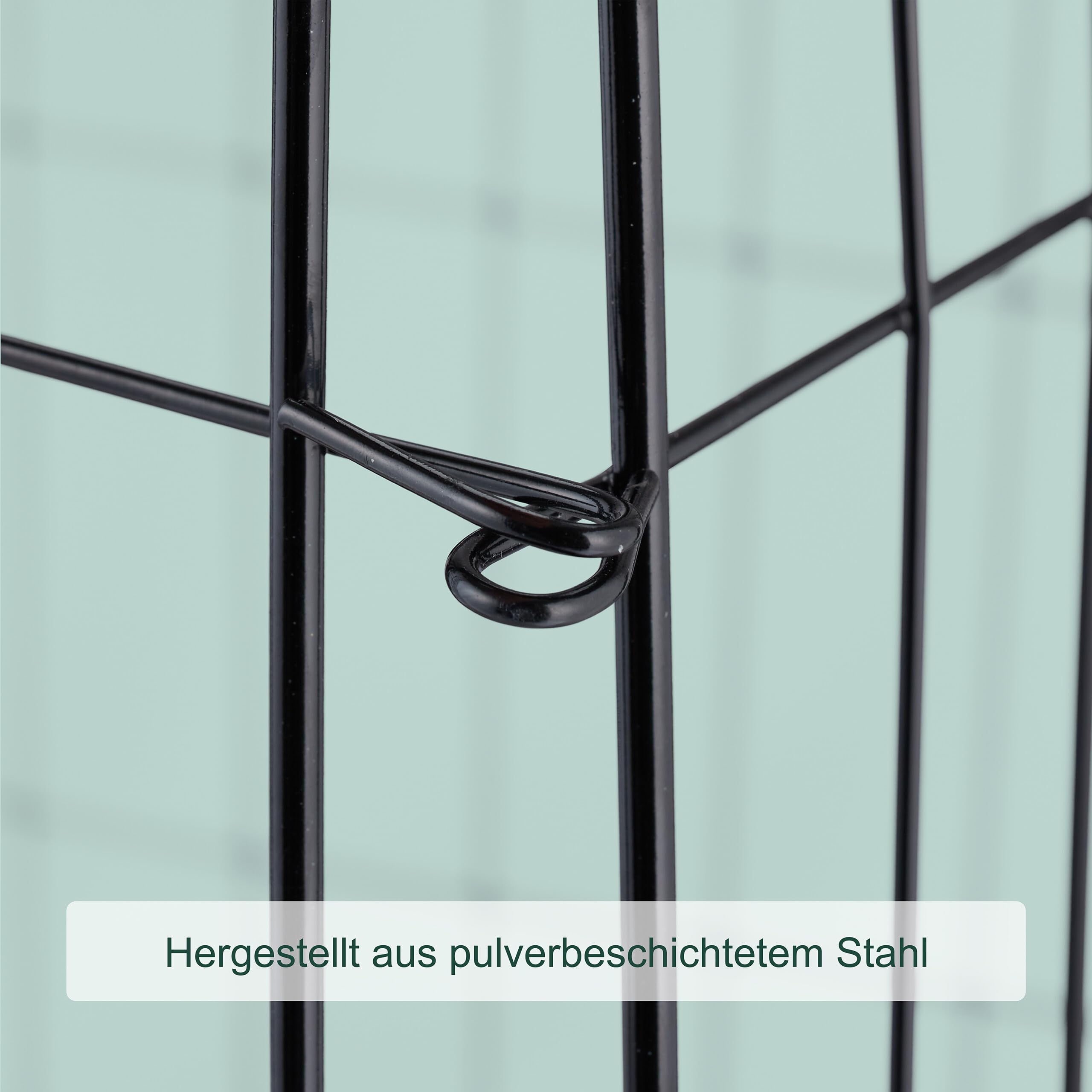 Relaxdays Komposter Metall, Bodengitter und Füße, HBT: 68 x 46 x 46 cm, für Gartenabfall, Kompostgitter, Stahl, schwarz
