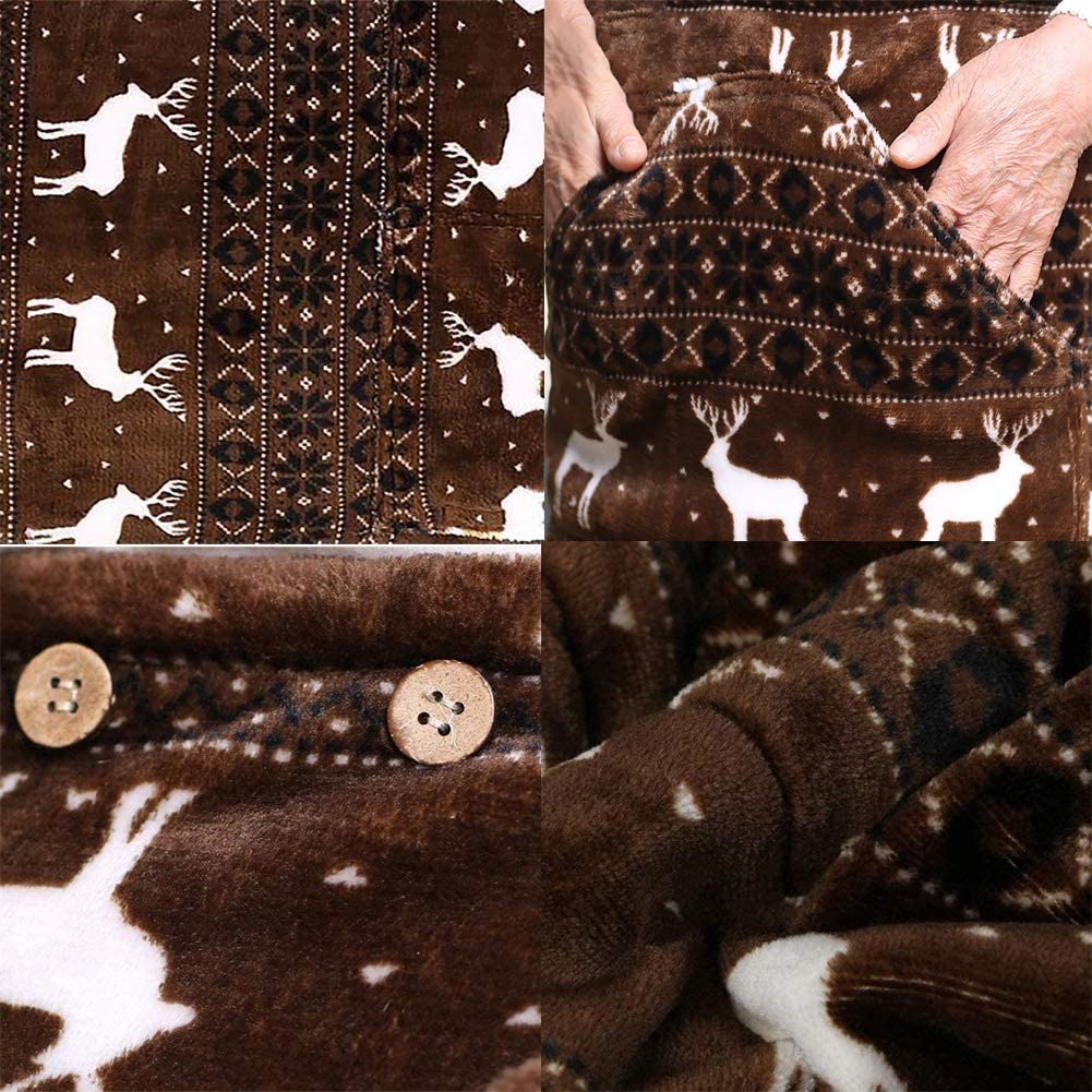 Cubierta para silla de ruedas， Invierno, acogedor for silla de ruedas, saco for silla de ruedas, forro grueso de cachemira, con bolsillos antideslizantes for invierno, pierna, espalda cálida
