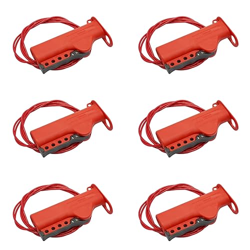 Miniatura 7 de Boviisky Cable de metal recubierto de bloqueo de cable de mano, 6 piezas, diámetro del cable 0.15 pulgadas, longitud del cable 7.87 pies, cumple con