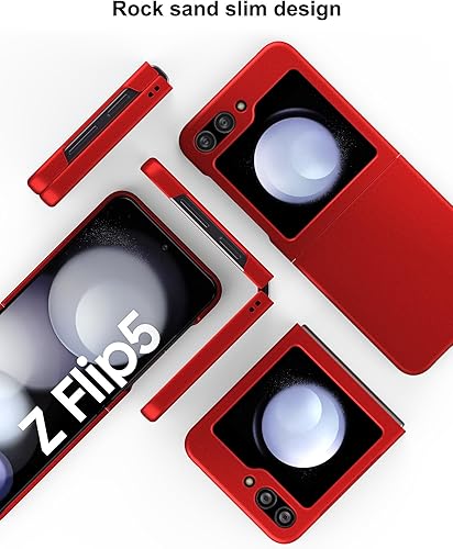 Miniatura 9 de Eastcoo Funda delgada para Galaxy Z Flip 5, parte trasera de policarbonato duro, sensación esmerilada, soporte de carga inalámbrica, ligera, a