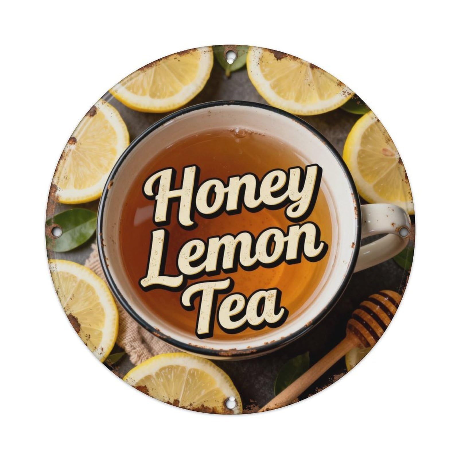 Honey Lemon Tea Metal Tin Sign Plaque