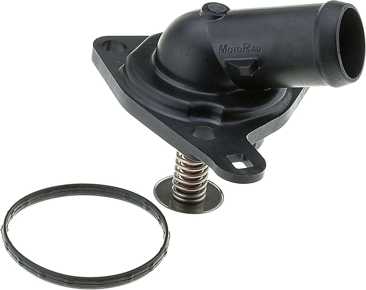 MotoRad Engine Coolant Thermostat/Water Outlet Assembly, stainless steel