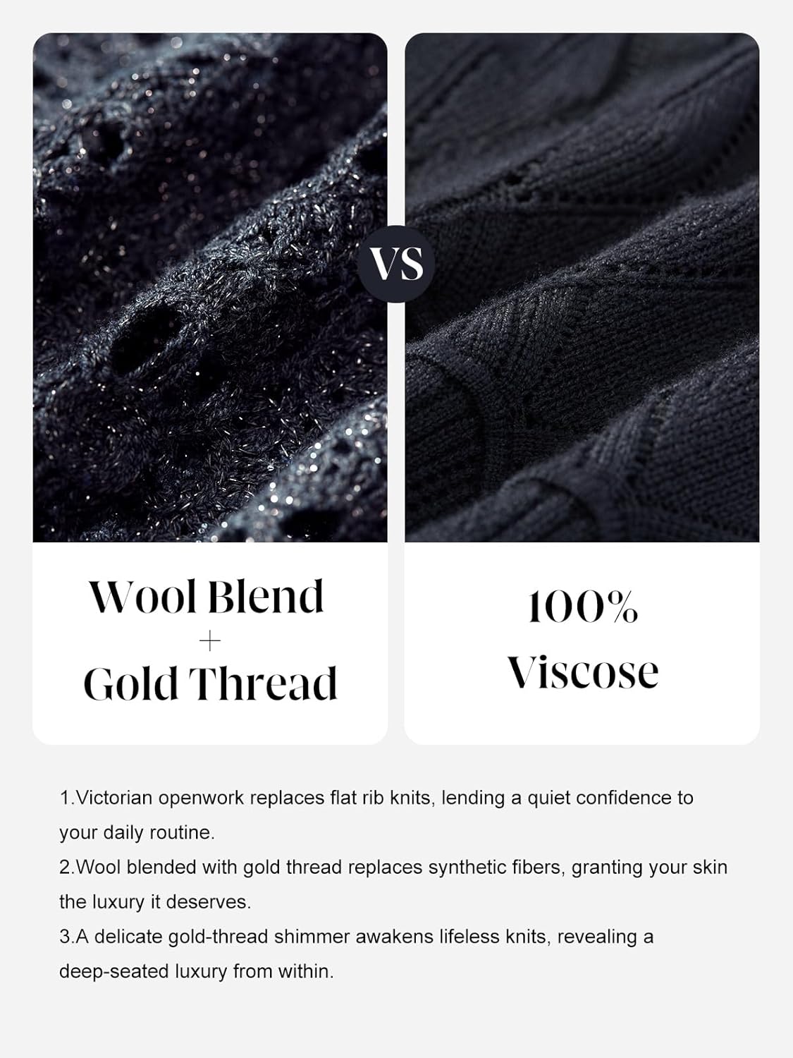 FAIRY SEASON Women's Crochet Cardigan with Golden Thread, Vintage Cropped Openwork Knit Sweater for Garden Party & Wedding - Image 5