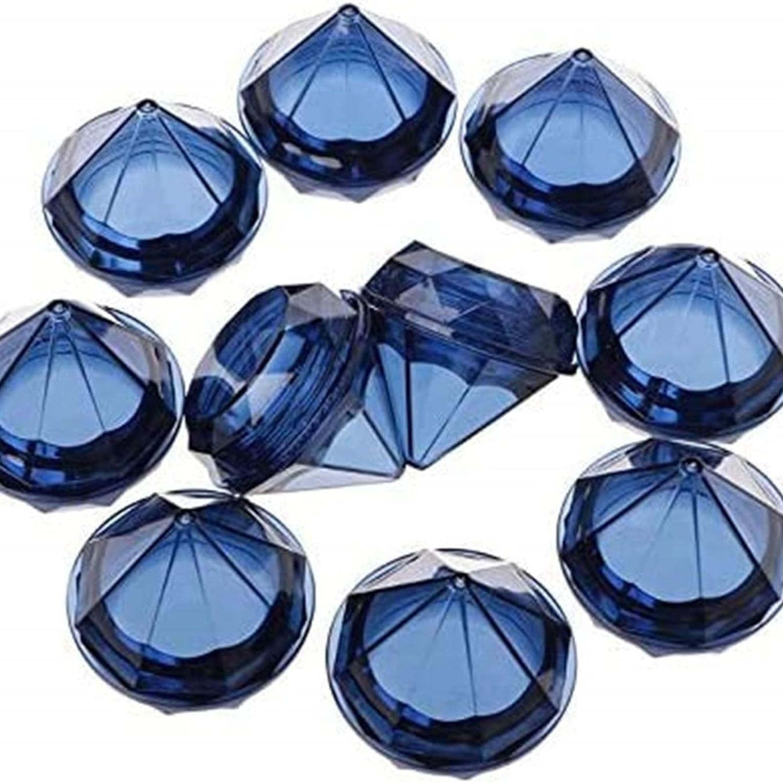 Tazweeq 50-Piece Diamond-Cut Cosmetic Jars, 5g PET Plastic Empty Containers with Snap-On Lids,Makeup Storage for Eyeshadow, Nail Glitter, Blush Powder, DIY Travel & Salon Organizer Kit