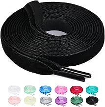 Booyckiy Flat Velvet Shoe Laces for Women, 2/5" Wide Fashion Colorful Shoelaces for Sneakers