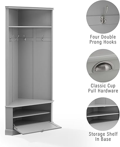 Miniatura 5 de Crosley Furniture Ellison - Árbol esquinero para pasillo, color gris