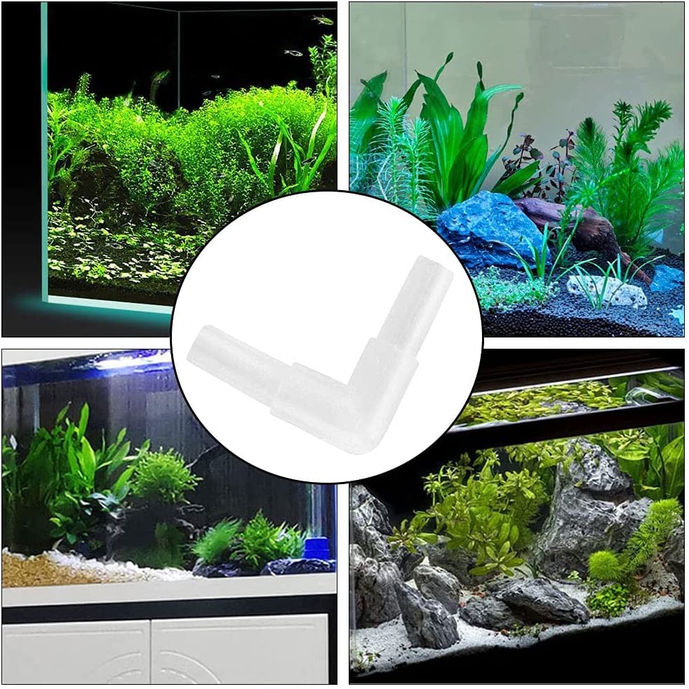 キューブ水槽とエアー配管ラック Amazon | 20個 L型 エアーチューブ 分岐 エアーチューブコネクター