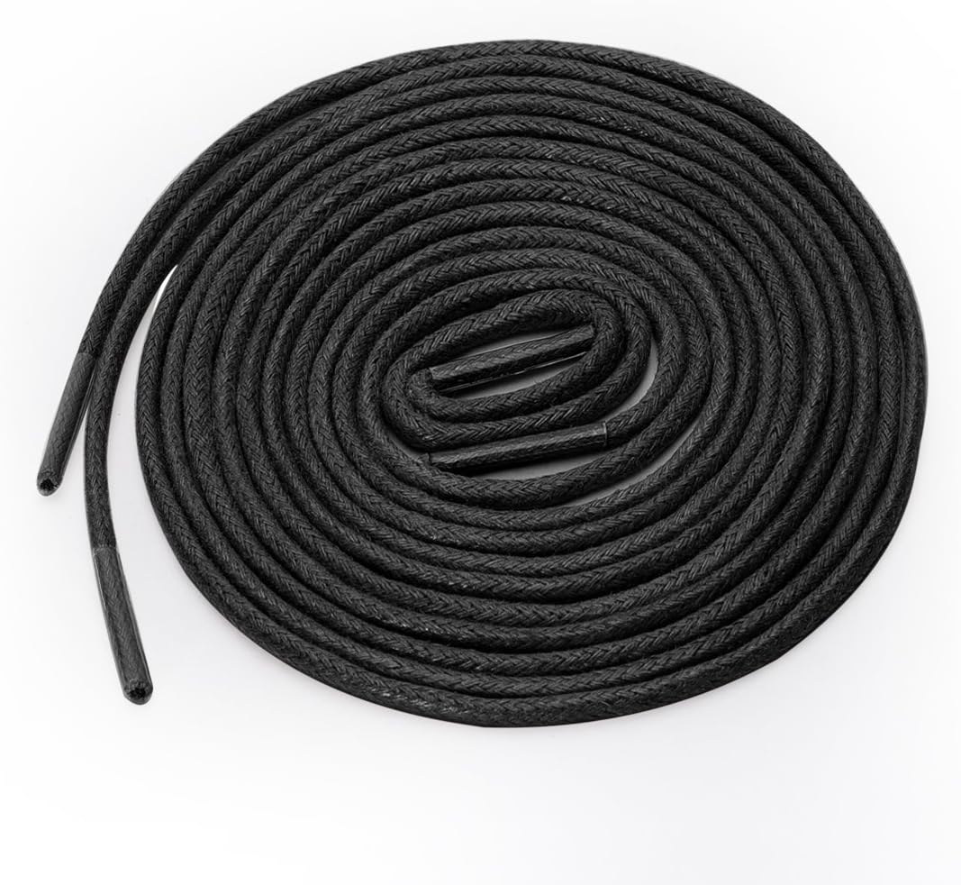 sourcing map 2 Pairs Round Waxed Shoelaces Colored Oxford Shoestrings for Dress Shoes Boots