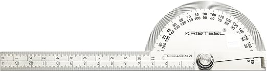 KRISTEEL | Degree Protractor with Graduated arm | D-Head [1501-GA]