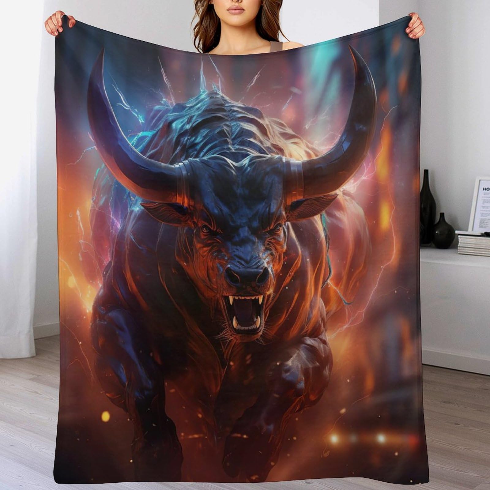 Couverture en polaire flannel rhinocéros anti-froid pour canapé