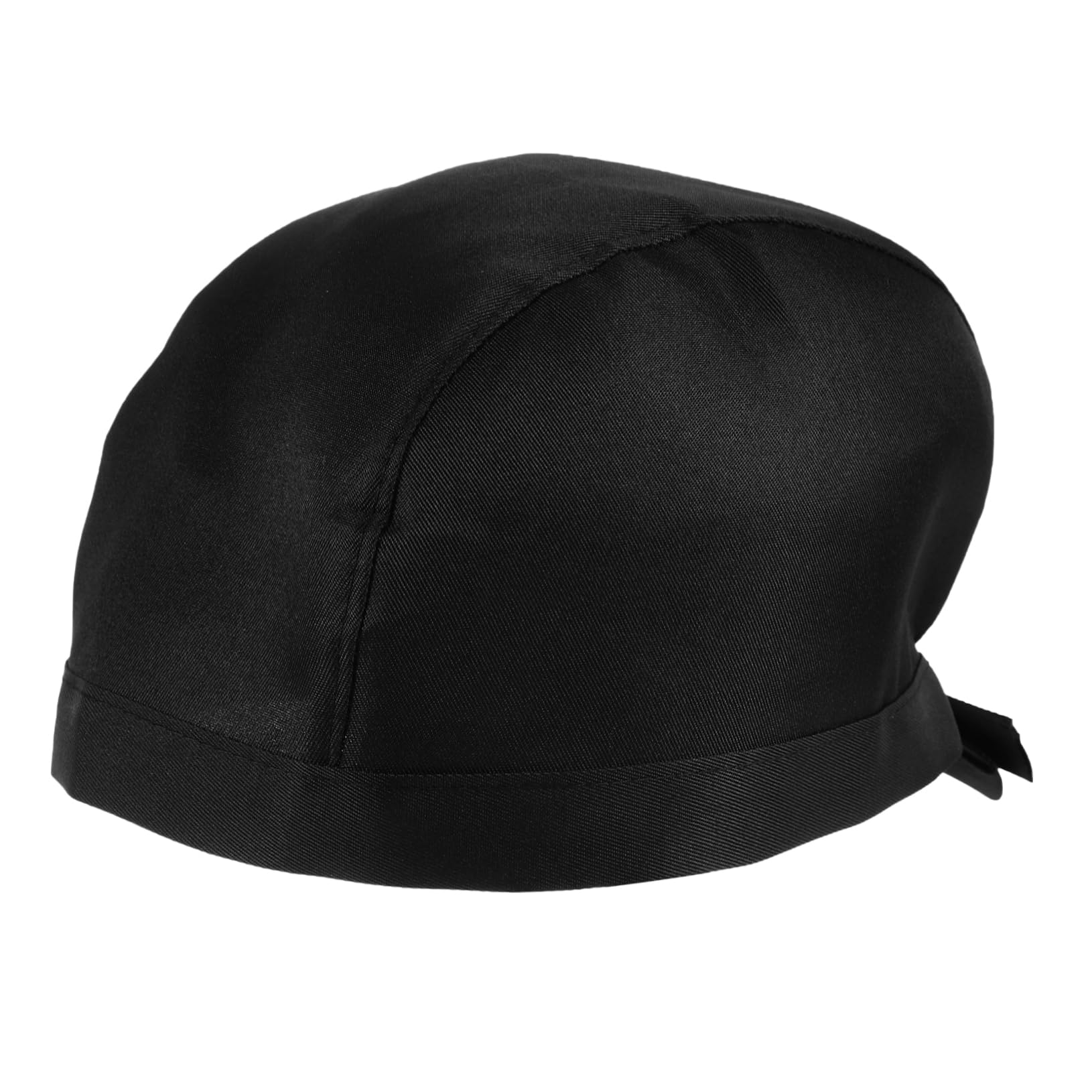 MUCKLILY Fashion Black Chef Hat with Skull Design Unisex Catering Turban for Chefs and Servers Comfortable Canvas Material for Daily Wear and Professional Use