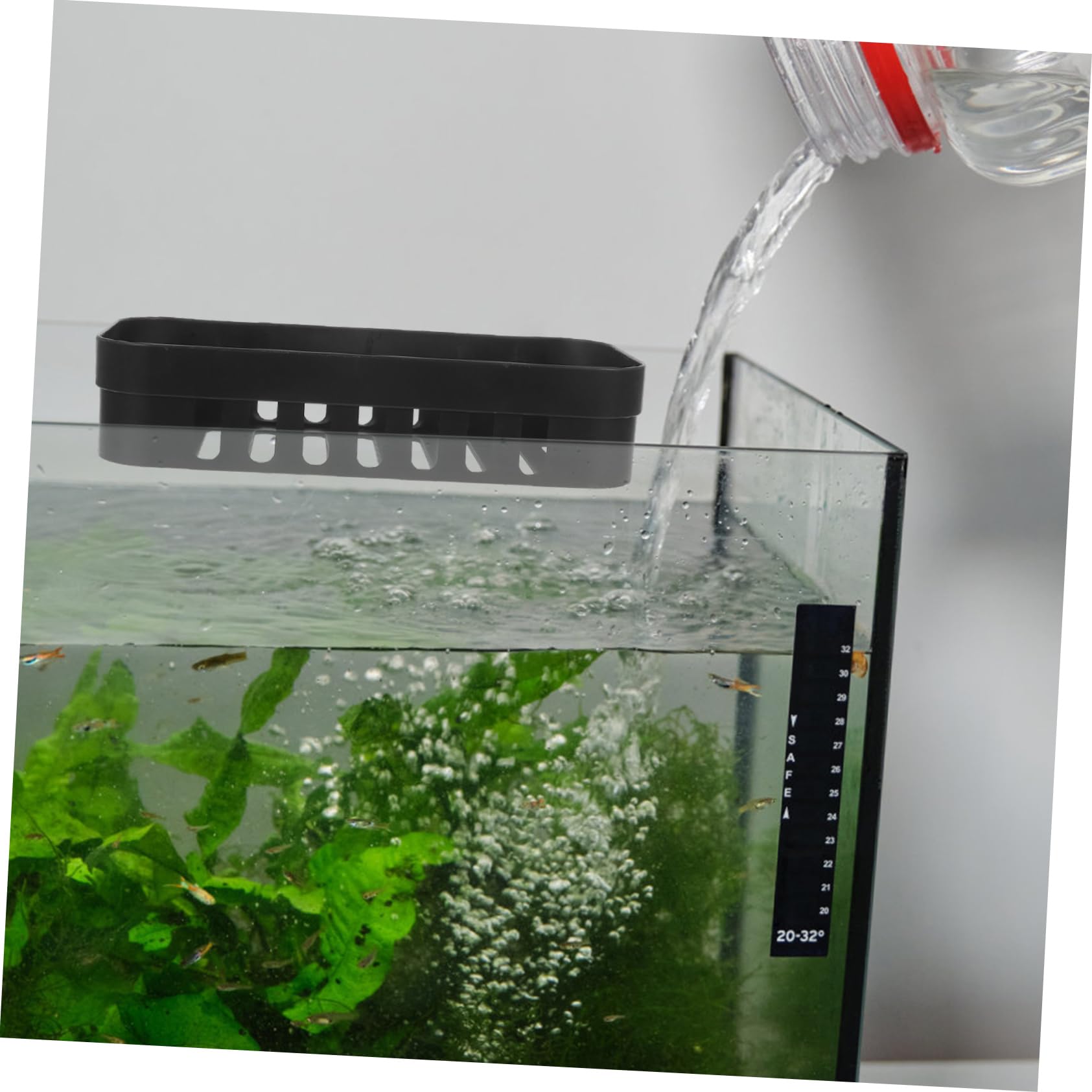 POPETPOP 8 Piezas Maceta para Plantas acuáticas macetero acuático Suministros de Acuario Cesta de succión para Acuario Cesta de Almacenamiento para Acuario Soporte para Plantas para Acuario