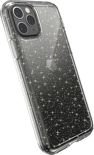 Speck Gemshell - Funda con purpurina para iPhone 11 Pro, transparente con purpurina doradatransparente Speck Gemshell - Funda con purpurina para iPhone 11 Pro, transparente con purpurina doradatransparente