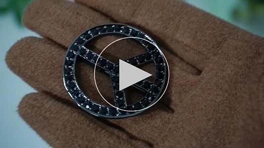 Amazon.com: Alilang Hippie Peace Sign Brooch Sparkly Crystal