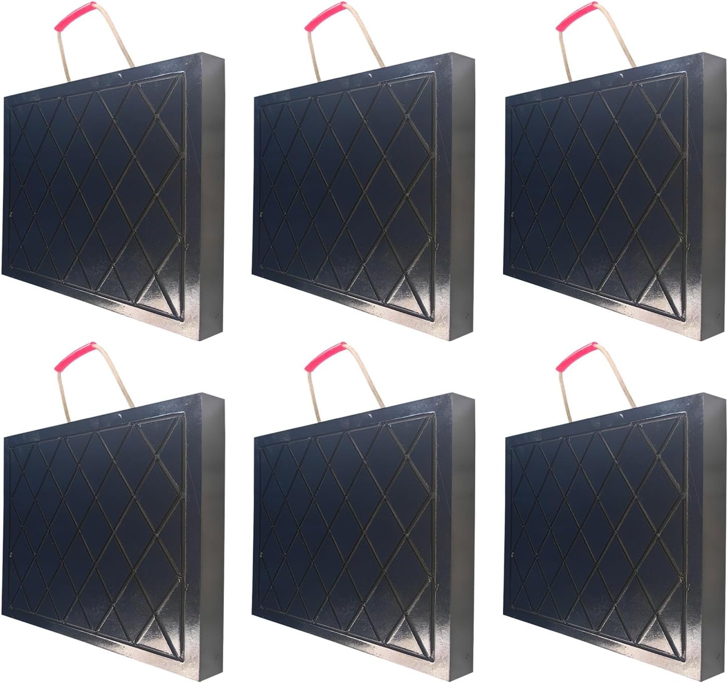 3 4 5 6 7 8 10cm Thick Solid Crane Outrigger Pads, Stackable Rv Stabilizer Landing Pad for Travel Trailer/Bucket Truck Accessories, Leveling Pads Load 11000-99000 Lbs(2 pack,40x40x5cm/15.7x15.7x