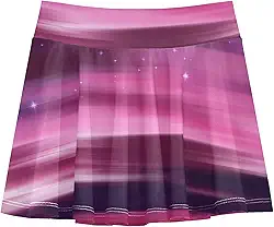 Shorts atléticos para meninas estrelas do mundo céu tempestuoso rosa saias de tênis neon borboleta saia 3t
