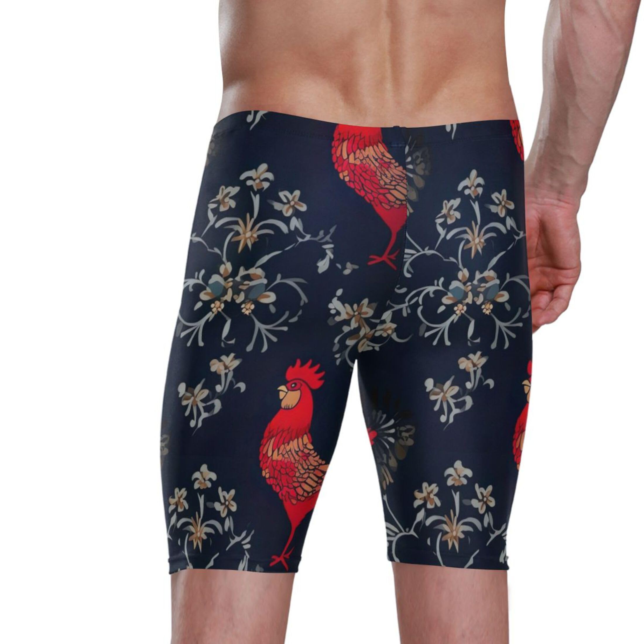 UMIRIKO Rooster Farm Men's Swimsuit Swim Jammers L B0400724
