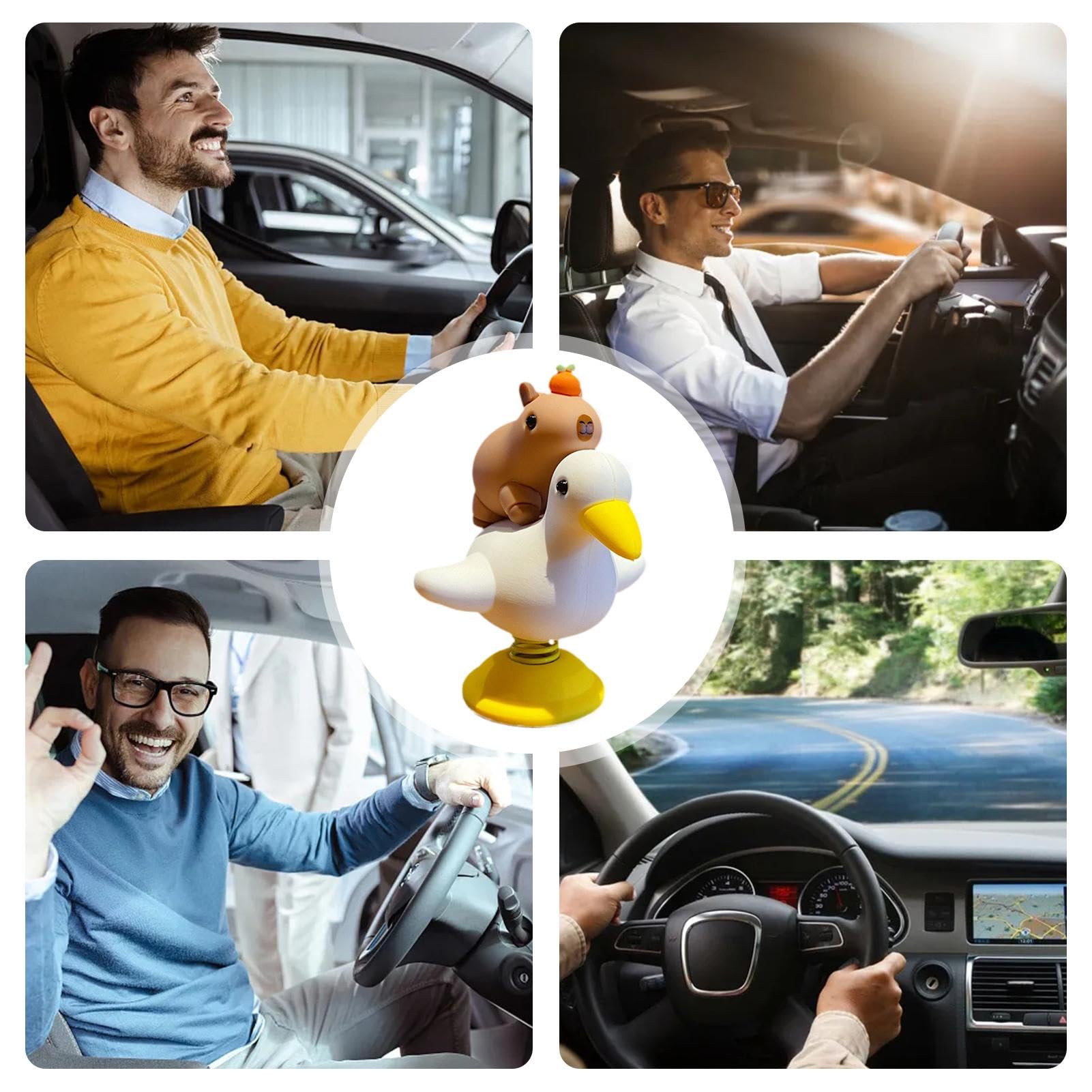 Figure De Capybara Pour Voiture, Ornement Dansant Sur Le Tableau De Bord - Figurine Capibara Secouant Le