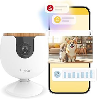 Câmaras para animais Furbo Cámara para Mascotas Mini con Paquete de Seguridad [Premium con SUSCRIPCIÓN]