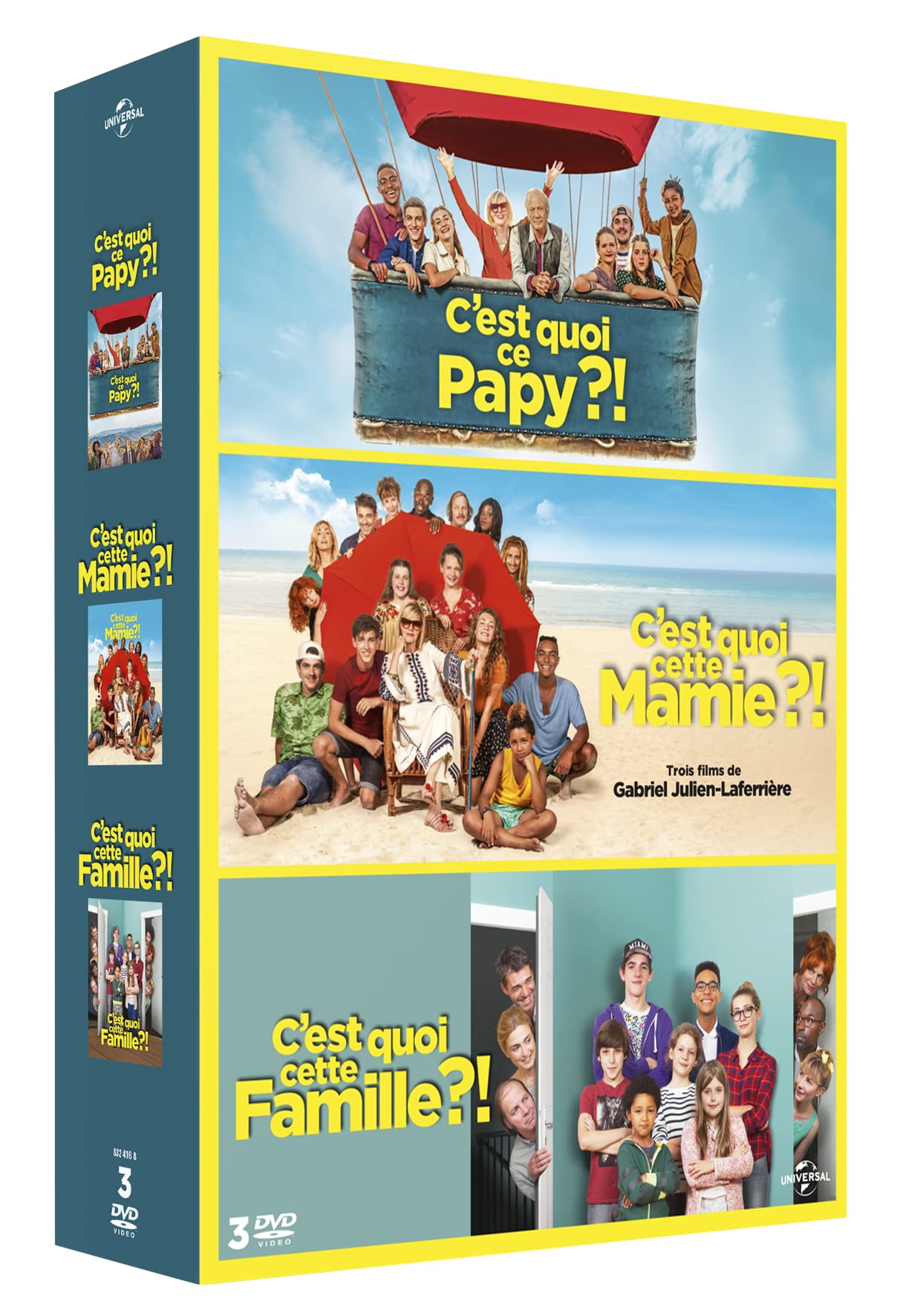 Coffret : C'est quoi cette famille ?! + C'est quoi cette mamie ?! + C'est quoi ce papy ?!