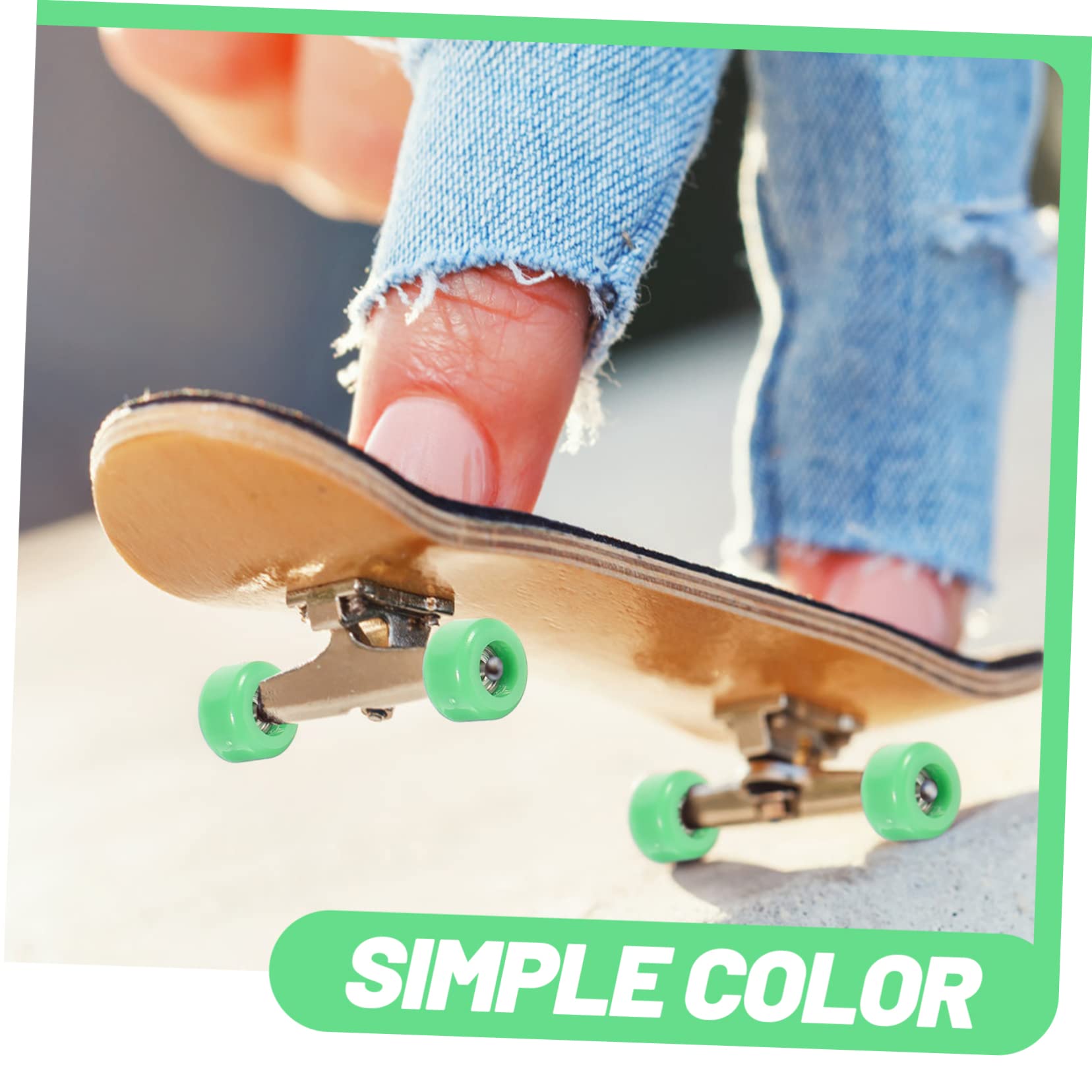 Abaodam Plastic Stainless Steel Trucks 34mm Finger Skate Wheel Perfect for Boys and Girls' Finger Sports Toys Mini Skating