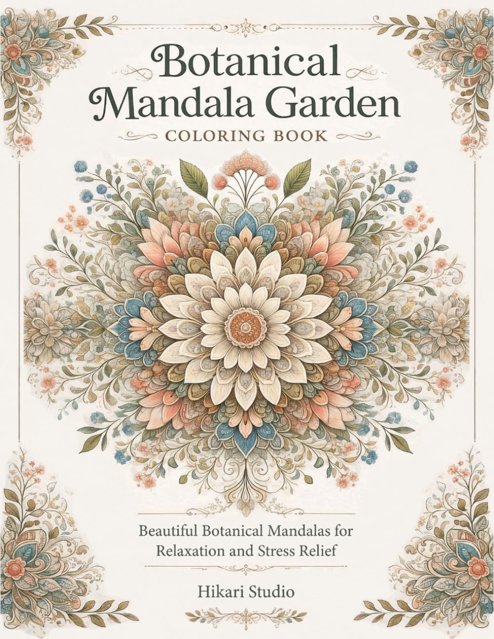 Botanical Mandala Garden Coloring Book: Beautiful Botanical Mandalas for Relaxation and Stress Relief