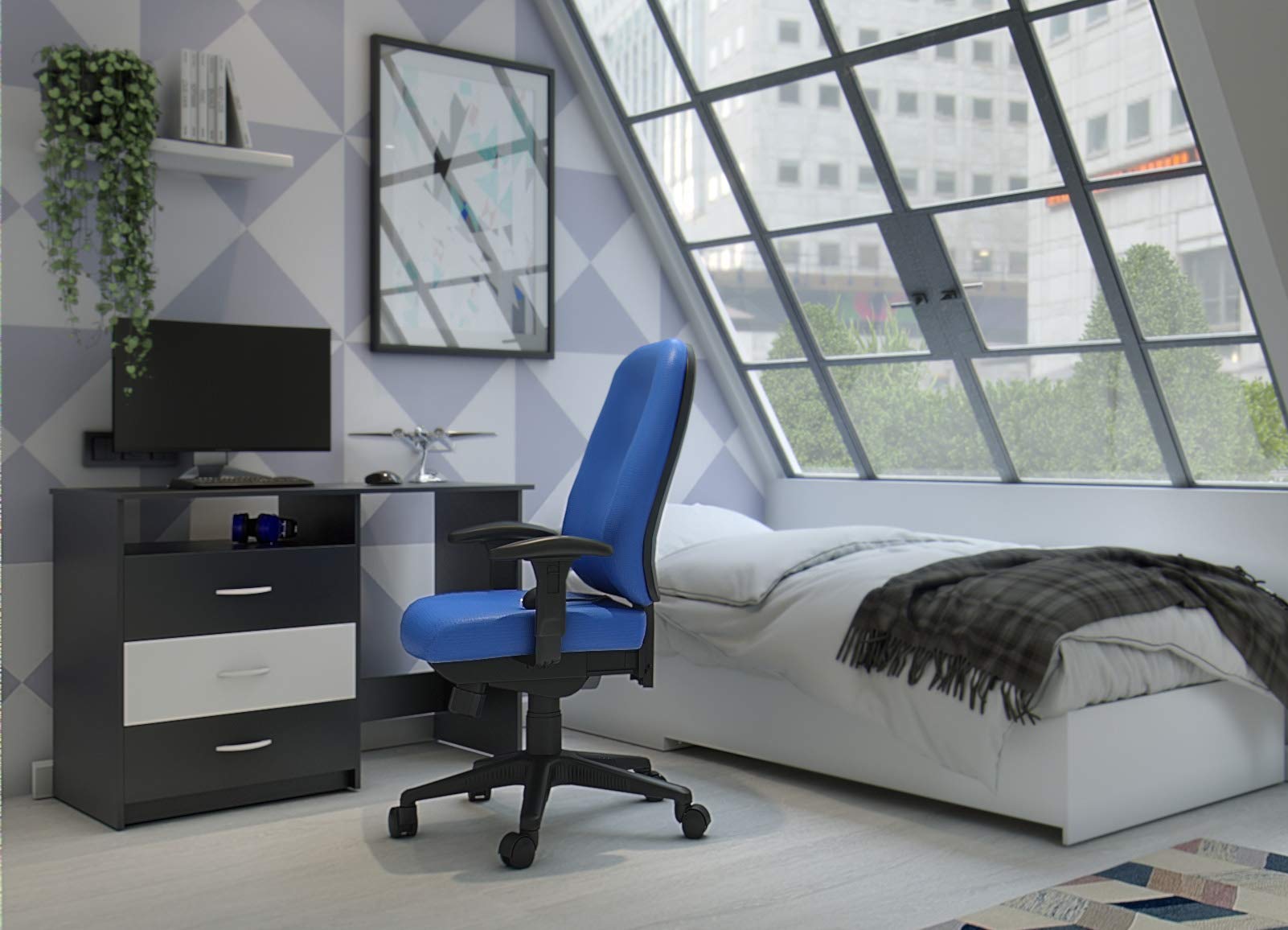 OFFICE HIPPO HEAVY Duty Ergonomic Office Chair With Back Support, Desk