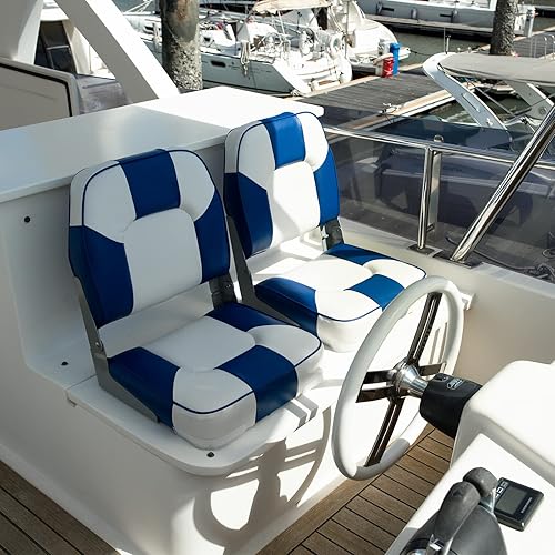 Miniatura 7 de 2 asientos Leader Accessories plegables, de respaldo bajo, para embarcación