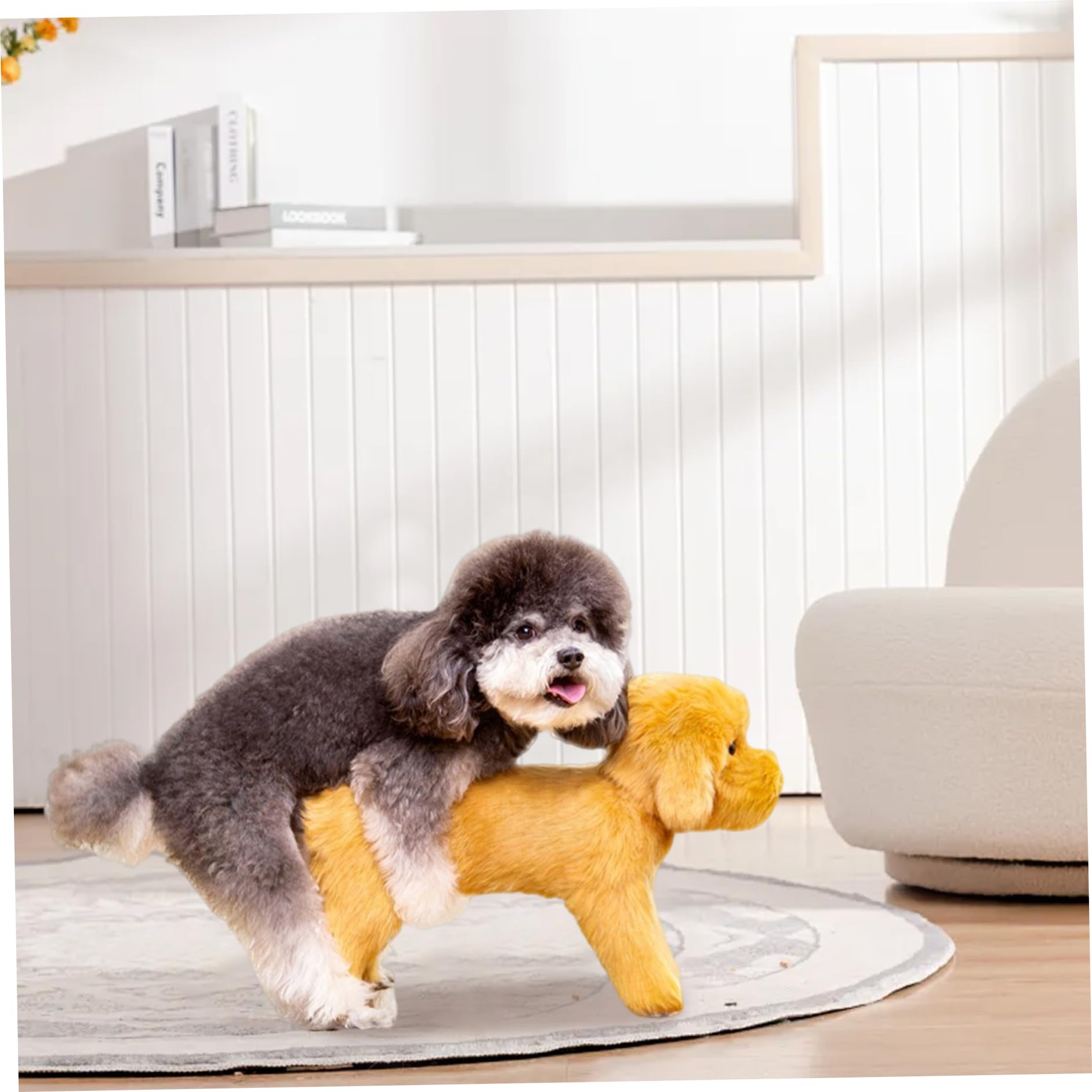 Juguetes interactivos para perros, juguete de apareamiento para perros, juguetes de silicona con ventosa, ventilación de estro para mascotas de simulación, interactivo lavable para pequeños, para abu