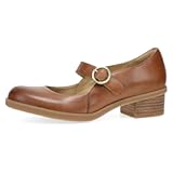 Deirdra Women's Mary Jane - Leather Dress Shoe with Arch Support, Memory Foam Comfort, Crepe Rubber Outsole, Comfortable for Flight Attendants, Teachers & Office Wear