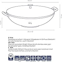 Vista 3 de kela Walk Calido - Olla de dos asas (14.2 in, 4 L, 4 litros), color rojo/beige