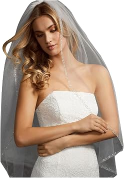 Rieort Bridal Veil Bridal Veil Shiny Sequins Pearl Edge Bridal Tulle Ultra-Long Trailing Veils One Tier Wedding Veil Elegant Bridal Tulle Veil Breathable