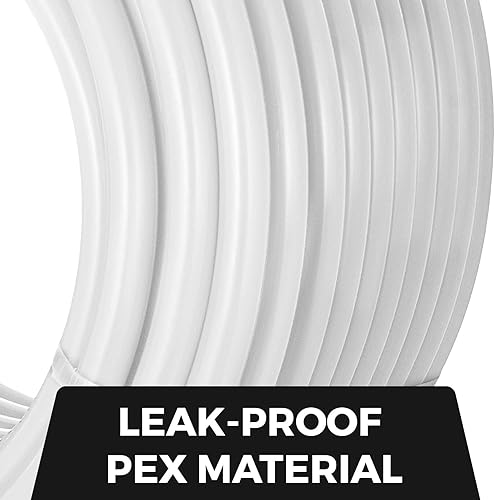 Miniatura 2 de VEVOR Tubo PEX sin barrera de oxígeno de 300 pies, tubo PEX blanco de 1 pulgada, suelo radiante de calor EVOH Pex-B, fontanería duradera para