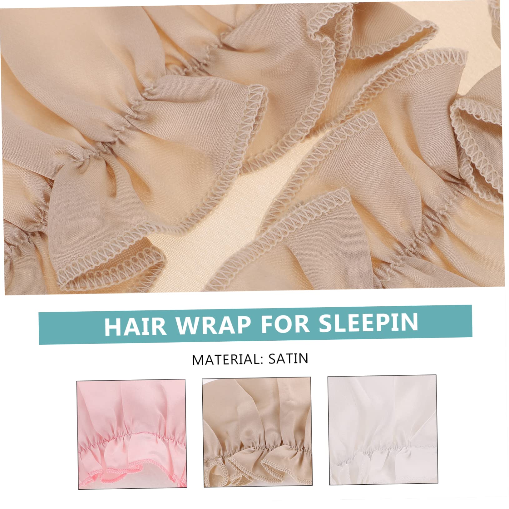 minkissy 3 Piezas Gorro de Satén Cabello Gorro para Dormir de Seda Pelo para Uso Nocturno Color