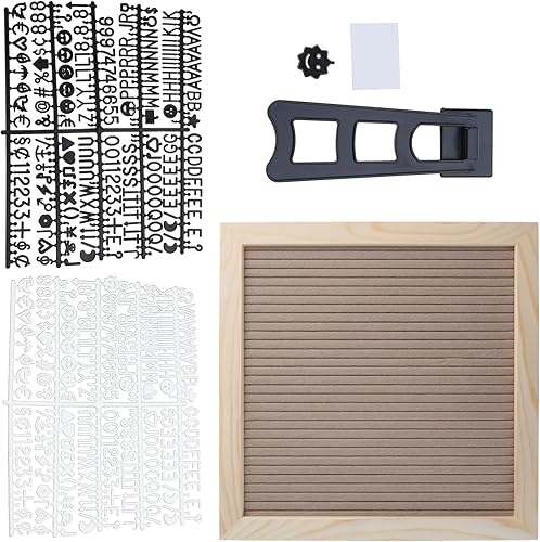 Miniatura 4 de Pine Frame Felt Letter Board 10x10inch Precuts Letter, Script Cursive Words, Felt Message Board Sign Board with Letter