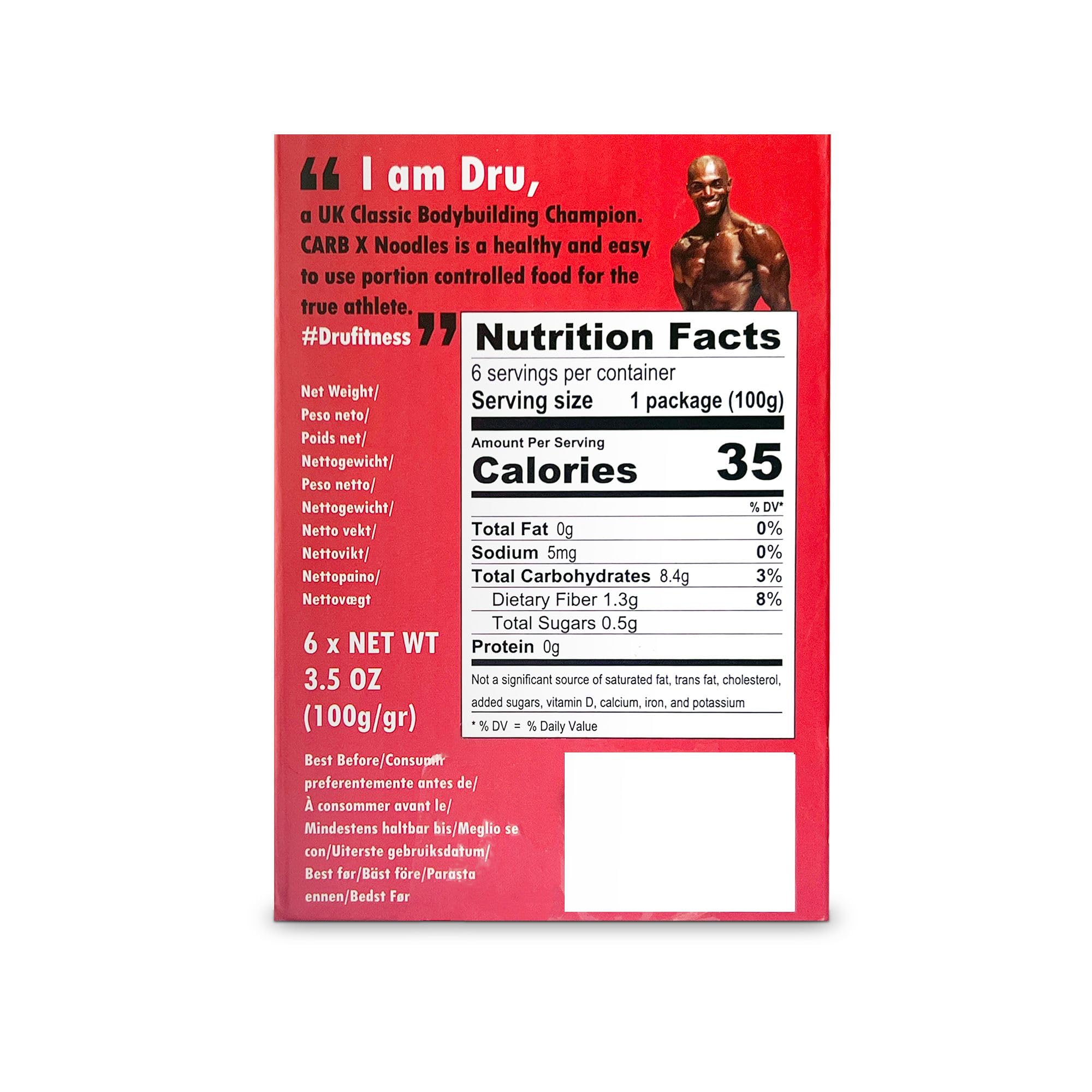 Noodles Shirataki Pasta Konjac 600 g 6 Raciones Bajo en Calorías Sin Azúcar Keto Low Carb