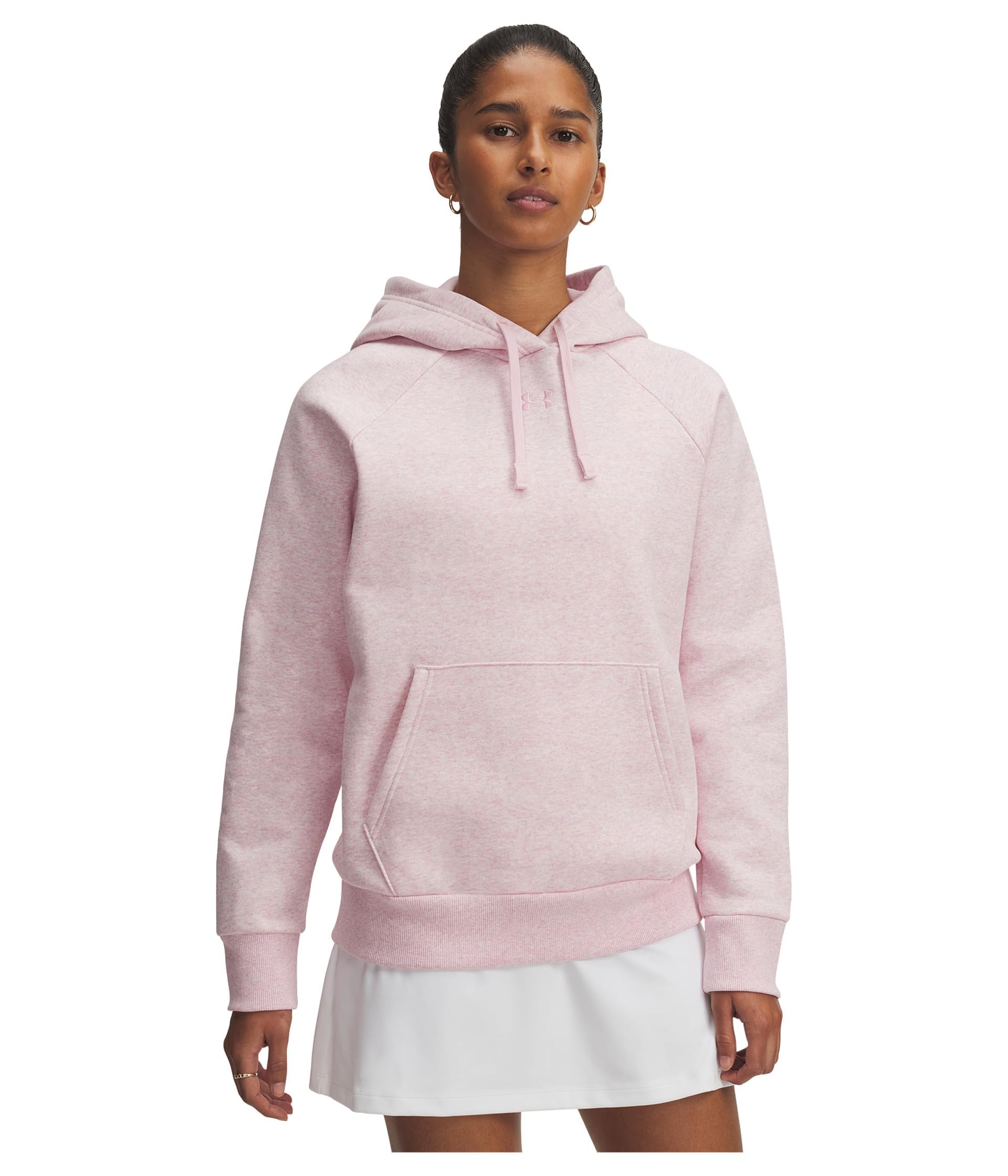 Under Armour Women's Pink Rival Fleece Hoodie Prime Light Heather / Prime M