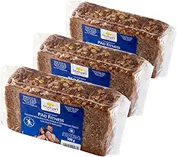 Kit contendo 3 unidades de Pão de Centeio e Trigo Integrais Fitness 500g - Total 1,5kg