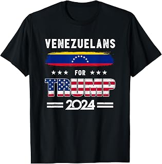 Venezuelans for Trump 2024 Venezuela Flag Patriotic T-Shirt
