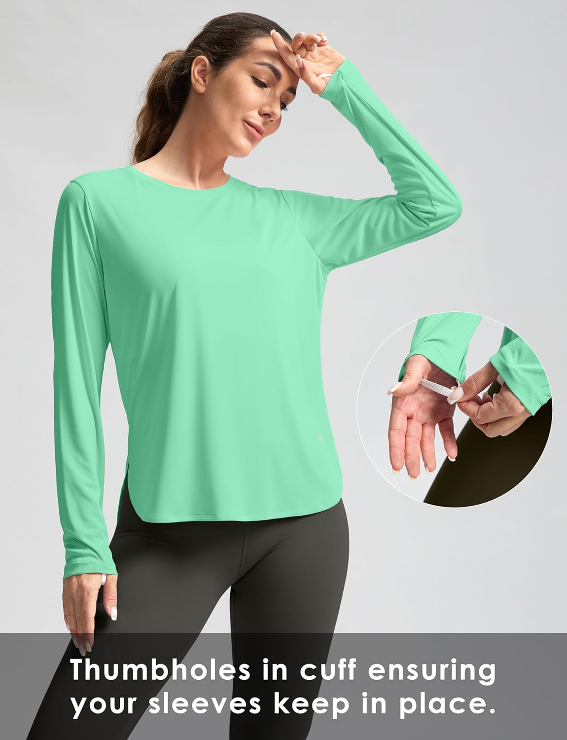 Women's Sun Shirts UPF 50+ Long Sleeve UV Protection Shirt Lightweight Quick Dry Workout Hiking Tops for Women thumbnail