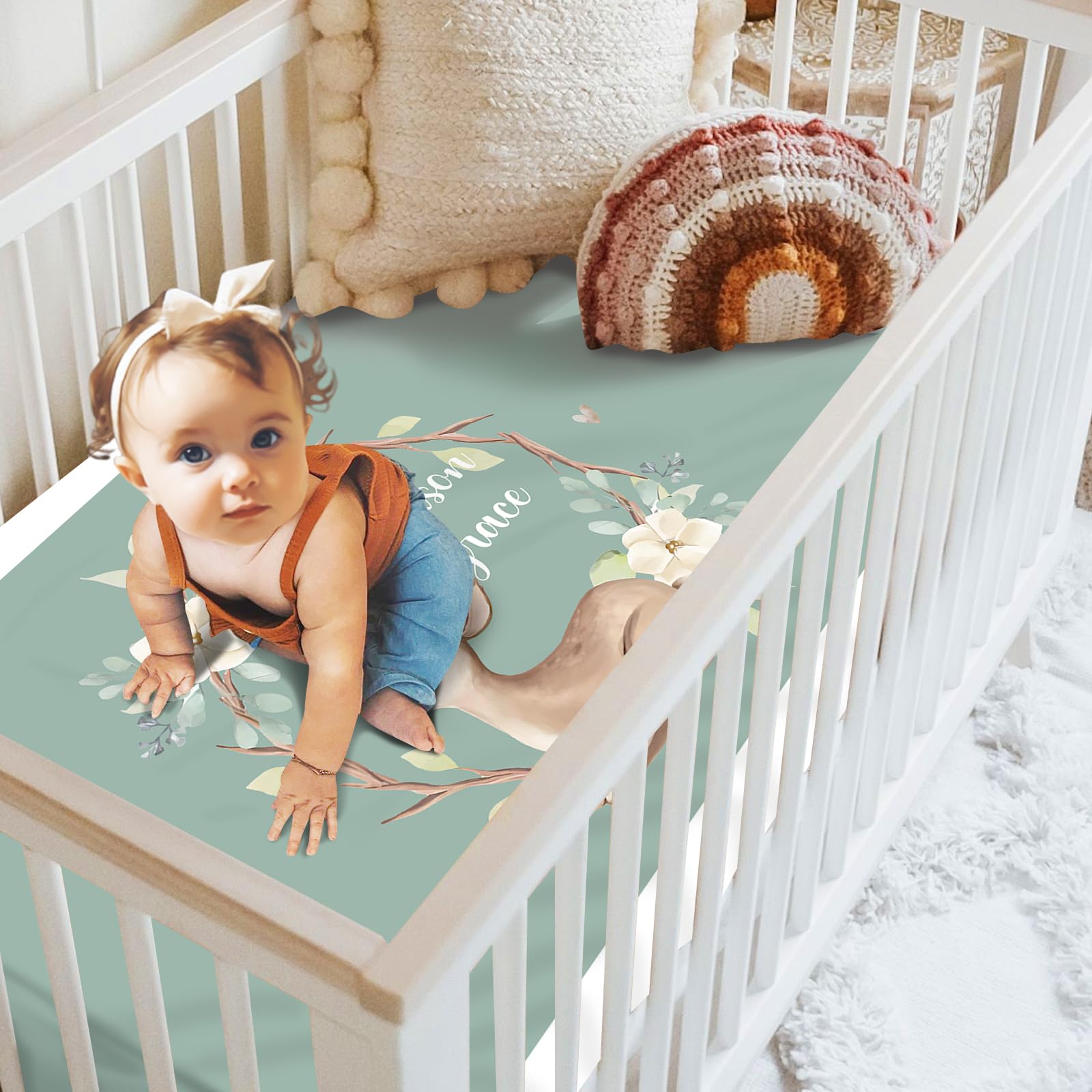Baby Cribs Woodland Nursery Bedding, Sage Green Crib Bedding In