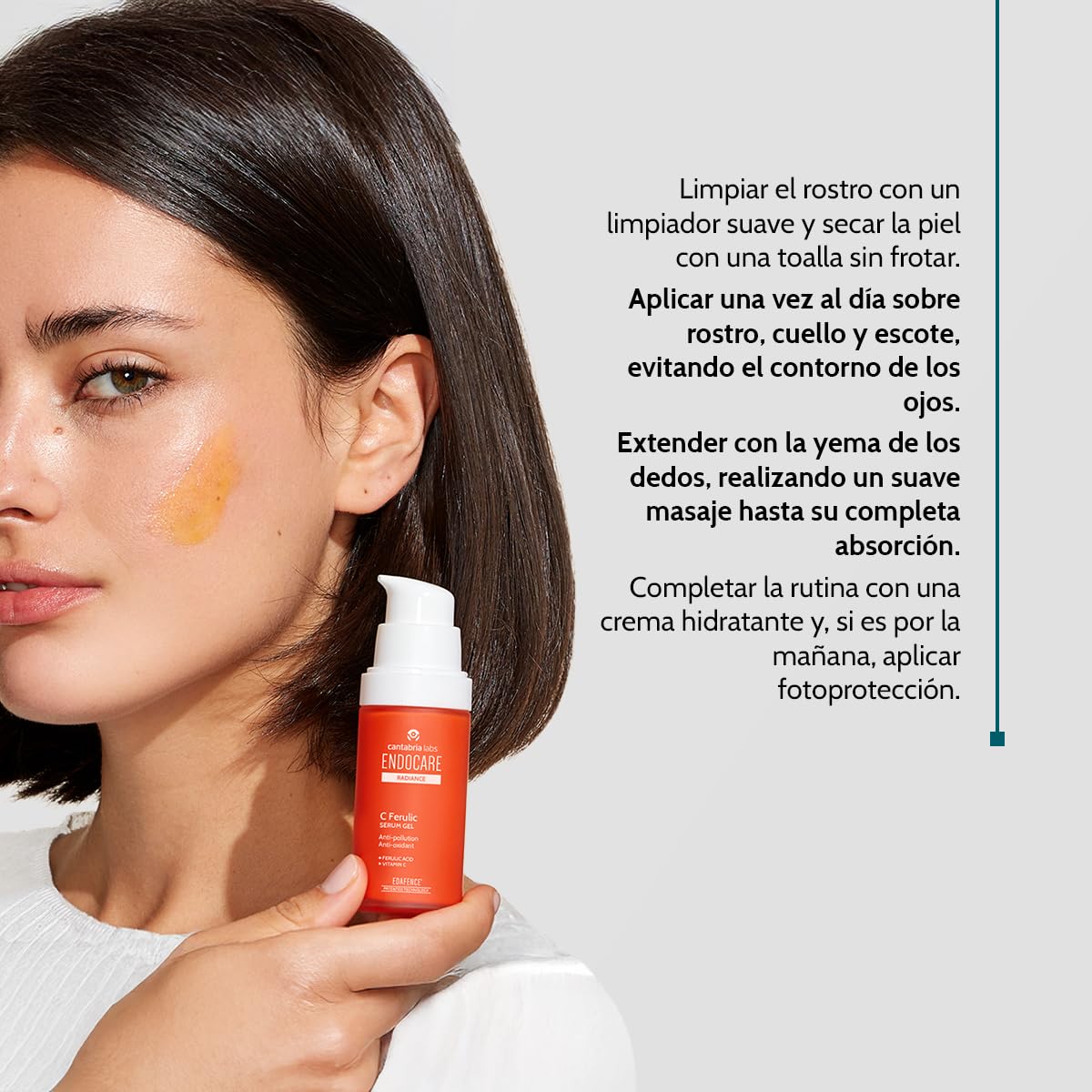 Cantabria Labs - Endocare Radiance C Ferulic Edafence Serum Gel - 30 ml - Sérum Antipolución, antioxidante e iluminador - Protege Frente a la Contaminación y otros factores ambientales