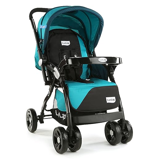 Galaxy Stroller / Pram, Extra Large Seating Space, Easy Fold, for Newborn Baby / Kids, 0-3 years (Green/Black)